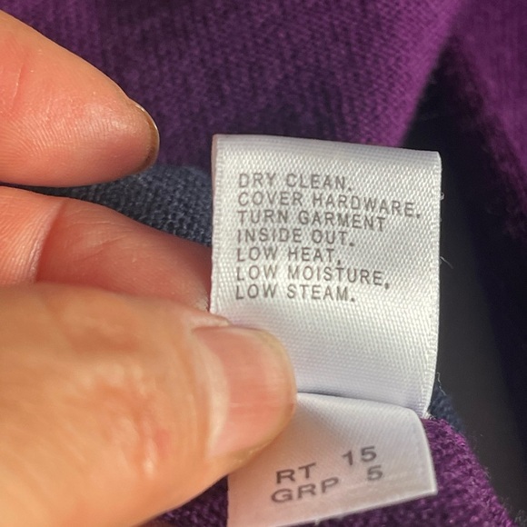 St. John Violet Multi Color Block. Zip Front sweater and sleeveless top SZ (P4-6 - Picture 13 of 14